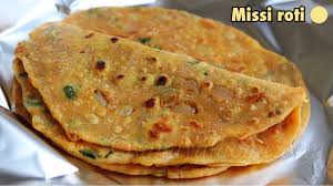 Missi Roti Misi Roti Is A Very Flavorful Quick And Yummy Indian Spiced Flat Bread Prepared With Wheat Flour And Besan With Flavor Missi Roti Roti Recipe Roti