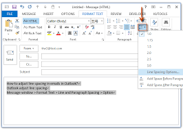 Step 1 − select the paragraph or paragraphs for which you want to define spacing. How To Adjust Line Spacing In Emails In Outlook