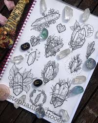 Image Result For Wildflower Crystal Moon Tattoo Crystal Tattoo Moon Tattoo Witch Tattoo