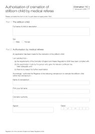 Cremation is the incineration of a body after death. The Cremation England And Wales Regulations 2008