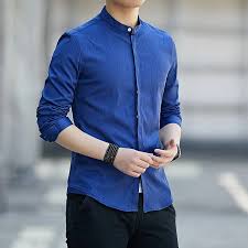 Buy casual and formal blue shirts from zodiac online store now! Men Dark Blue Shirt Mens Shirts Casual Slim Fit Long Sleeve Shirts Male Autumn Stand Collar Oversized Social Shirt Boy 4xl 5xl Casual Shirts Aliexpress