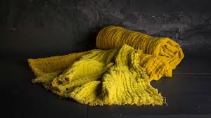 Couvre Lit Lin Gaufre Curry Linge De Lit