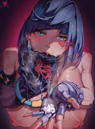 Rule 34 Dev - 1girls areolae big_breasts breasts drool_on_hand drooling  fellatio_gesture female fingerless_gloves forked_tongue genshin_impact  green_eyes huge_breasts long_tongue naughty_face nipples open_mouth saliva  saliva_on_finger saliva_trail sex ...