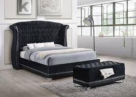 The color of this bed set is grey, but it is available in three other colors as well so that you can buy the one you like, such as black, burgundy. 300643q Willa Arlo Interiors Chappell Brazille Black Velvet Headboard Queen Bed Set