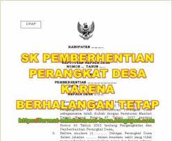 Penunjukan pt bank pembangunan daerah jawa timur tbk. Kumpulan Sk Pemberhentian Perangkat Desa Dengan Alasan Nya Media Berita
