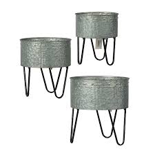 Check spelling or type a new query. Galvanized Planters With Hairpin Legs Set Of 3 Kirklands