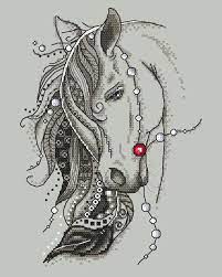 Check spelling or type a new query. Cross Stitch Pattern Horse With A Feather