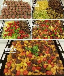 Firinda Misket Kofteli Turlu Tarifi Malzemeler Koftesi Icin 700 Gr Kiyma 1 Adet Kuru Sogan 2 Dis Sarimsak 1 Kucuk Yemek Tarifleri Yemek Kuzine Yemekleri