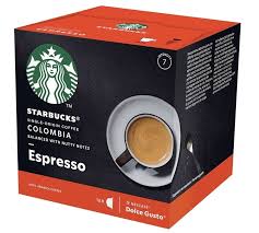For a balanced coffee with nutty notes. Starbucks Dolce Gusto Pods Colombia Espresso 12 Coffee Pods