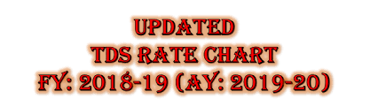 Tds Rate Chart Fy 2018 19 Ay 2019 20
