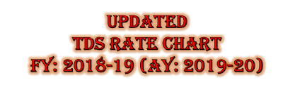 tds rate chart fy 2018 19 ay 2019 20