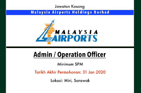 View the list and apply the vacancies that available below. Jawatan Kosong Terkini Malaysia Airports Holdings Berhad Miri Sarawak Jawatan Kosong Terkini