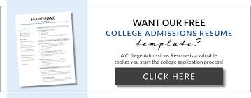 resume for your college applications