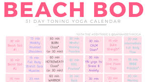 This is a wonderful practice to do in the morning and no props are required. 31 Day Beach Bod Sarahbethyoga