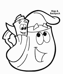 Dora Map And Backpack Dora Coloring Pages Dora Coloring Coloring Pictures Coloring Pages
