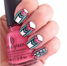 Simply Nailogical: Simple summer tribal with freehanded detail