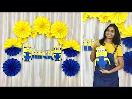Easy Birthday Decoration At Home Simple Easy Birthday Party Decoration Ideas At Home Minion Theme Party Idea In 2020 Minions Birthday Party Decorations Simple Birthday Party Easy Birthday Party Decorations