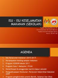 Keracunan makanan antara punca keracunan makanan ialah kemunculan bakteria dalam makanan, akibat proses penyediaan makanan ya. Isu Isu Keselamatan Makanan Sekolah