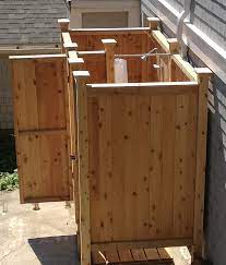 Outdoor shower enclosure cape cod shower kits co the deluxe house mount outdoor shower three sided outdoor shower kit our deluxe house mount outdoor showers utilize the side of a house as a wall and gives you an extra room for changing drying or adding another outdoor shower head cape. The Best Outdoor Shower Kits Made On Cape Cod Stonewood Products