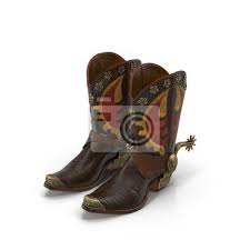Reitstiefel mit sporen reitstiefel sind speziell den erfordernissen des reitens angepasste stiefel. Wild West Leder Cowboystiefel Mit Sporen Isoliert Auf Weiss 3d Fototapete Fototapeten Rodeo Sporn Viehzucht Myloview De