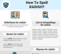 Not to be confuse with the weather is windy. How To Spell Radish And How To Misspell It Too Spellcheck Net