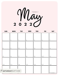 Free printable may 2022 calendar templates. May Calendar Cute Free Printable May 2022 Calendar Designs