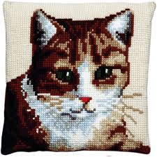 Check spelling or type a new query. Cross Stitch Cushion Cat Printed Pako