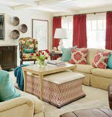 Living Room In Red And Turquoise Schumacher Chiang Mai Dragon Lacquer Red Chairs Living Room Turquoise Red Living Room Color Scheme Living Room Color Schemes