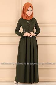 Modaselvim Elbise Nakisli Ve Pileli Elbise 9319w153 Haki Elbise Modelleri Elbise Yazma