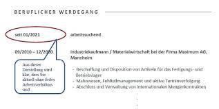 In der regel trägt der cv die überschrift curriculum vitae, im resume lässt man die überschrift hingegen weg. Bewerbung Aus Der Arbeitslosigkeit Das Mussen Sie Wissen Tipps