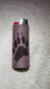 Wolf Paw Print Lighter Case I Created The Lighter Cover Cases To Fit A Standard Bic Classic Lighter The Cas Lighter Case Seed Bead Patterns Bead Loom Patterns