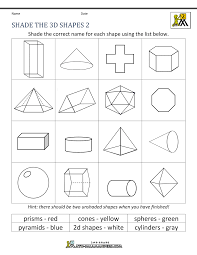 In these worksheets students will be familiarized with different 3d shapes such as cube … 3d Shapes Worksheets 2nd Grade