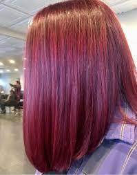 Bright Red Hair Color Lob Haircut Long Bob Haircut Long Bob Haircuts Bright Red Hair Color Bright Red Hair