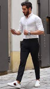 4.4 out of 5 stars. Man White Shirt And Black Pants Shop Clothing Shoes Online