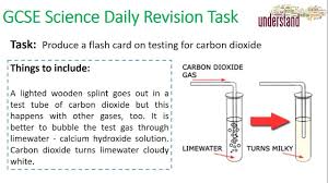 Gcse Science Daily Revision Task 52 Testing For Carbon Dioxide Gcse Science Science Daily Science
