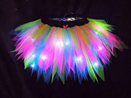 Tutu Factory Girls Light Up Tutus Neon Tutu With White Led Etsy