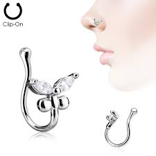 Der registrierung und der terminvereinbarung. Fake Nasen Piercing Mit Kristall Schmetterling Piercing Trend Com