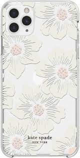 Kate spade jewel grand daisy photo frame phone case for iphone(r) 11 pro (clear multi) cell phone case. Kate Spade New York Protective Hard Shell Case For Apple Iphone 11 Pro Max Cream With Stones Hollyhock Floral Clear Ksiph 132 Hhccs Best Buy