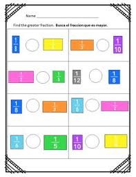 Fractions Fracciones Worksheets In English And Spanish Digital Learning Fractions Worksheets Bilingual Math Teaching Fractions