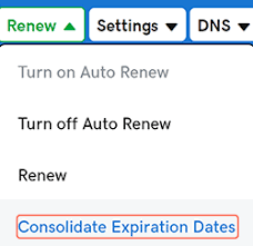 Consolidate Domain Expiration Dates Domains Godaddy Help In