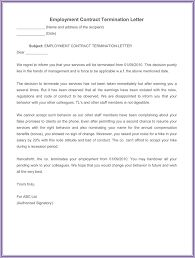 A contract has to set terms and conditions relating to the weekly or monthly amount of working hours the this agreement will automatically terminate at the end of the employment relationship. Free Employment Termination Letter Samples Templates Wordlayouts