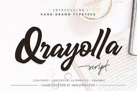 Some scripts are more formal like elegant calligraphy, while others are casual like cursive handwriting. Qrayolla Script Script Typeface Script Hand Drawn Typeface