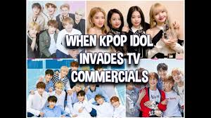 When Kpop Idol Invades Tv Commercials Bts Blackpink Seventeen Exo Tv Commercials Kpop Idol Kpop