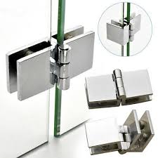 Will fit up to 1/4 in. Door Hinges Bathroom Shower Glass Door Hinges Cabinet Cupboard Clamp Hinge Hardware Tools Uk Home Improvement