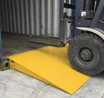 49'' x 86'' Heavy Duty Shipping Container Loading Ramps - 5.9" Height  Differential - 16,000lbs Loading Capacity - Forklift Compatible - 10 Gauge  Steel ...