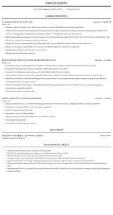 claims operations resume sample