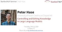 Peter Hase on X: "Excited to be visiting Stanford again and this ...