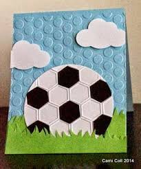 This original handmade greeting card is a great card to send to anyone for their birthday. Soccer Ball Card Birthday Cards For Boys Kids Birthday Cards Hexagon Cards