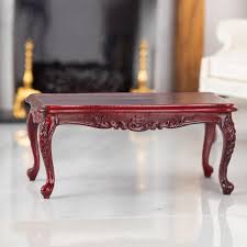 Rococo coffee table coffee table rococo italy bronze/onyx 1950. Dollhouse Miniature Mahogany Rococo Coffee Table New Items Factory Direct Craft