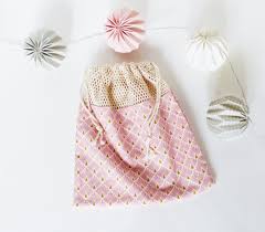 Petit Sac Filet Tissus Sac A Vrac Rose Et Ecru 24 Cm X Etsy Bags Drawstring Backpack Drawstring